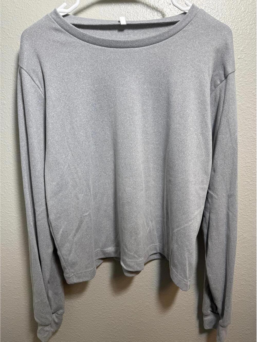 Women's Gray 2 Piece Lounge Set - Long Sleeve Sweatshirt and Joggers - Size L/XL